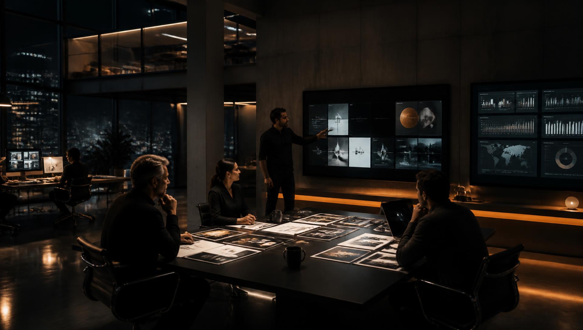 Equipo de SELIDER presentando la arquitectura de un negocio en un estudio de diseño